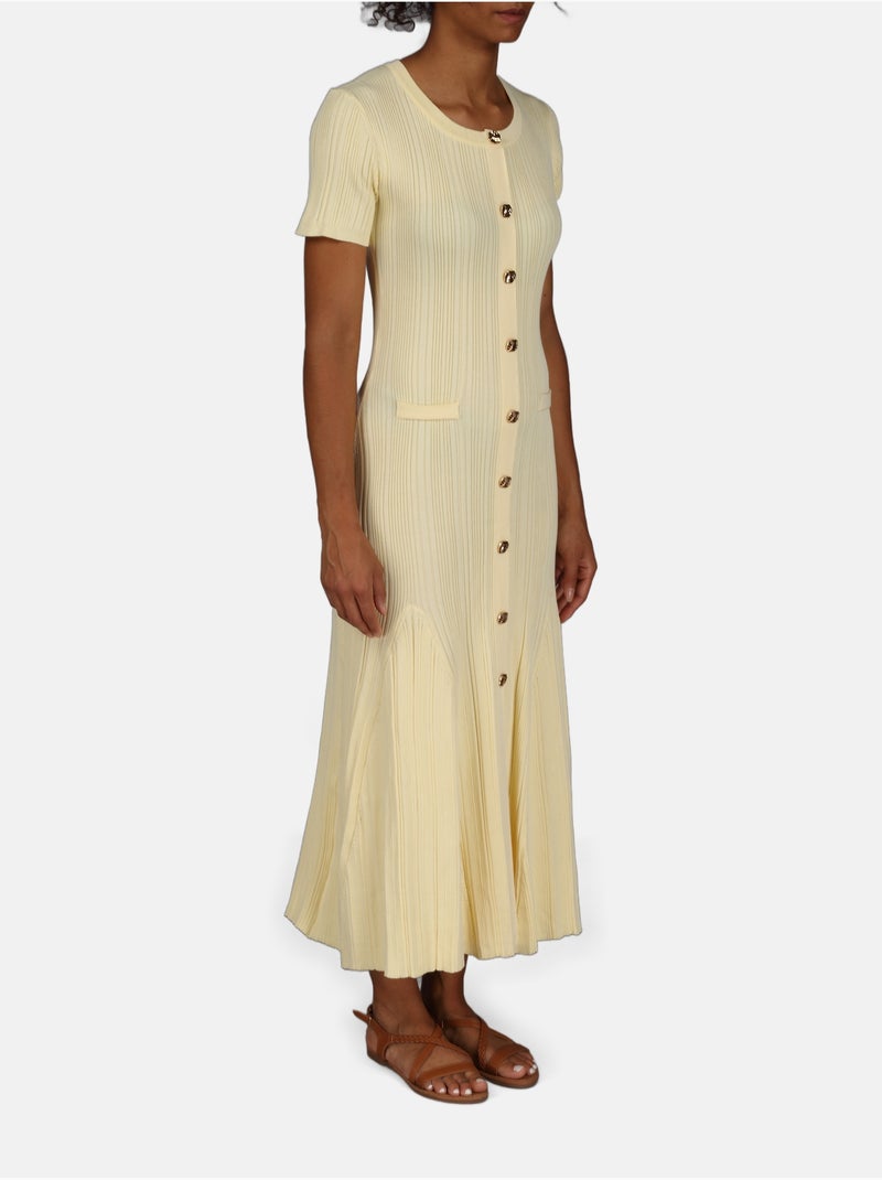 Robe col rond Jaune - Kiabi