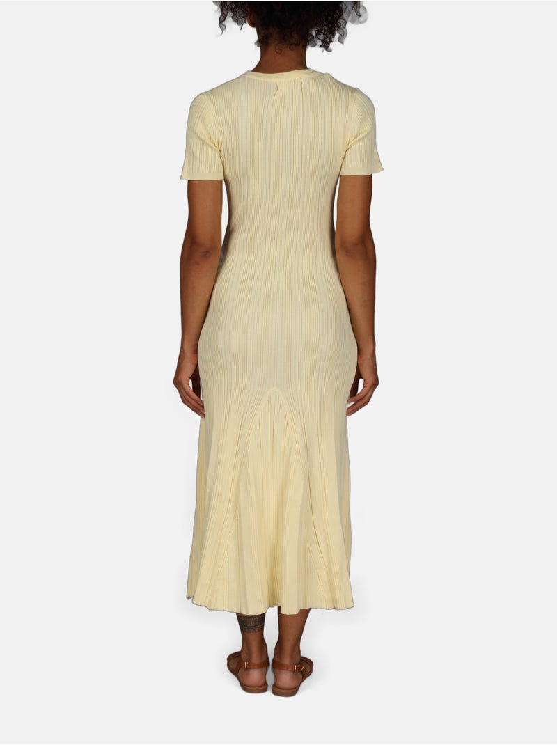 Robe col rond Jaune - Kiabi