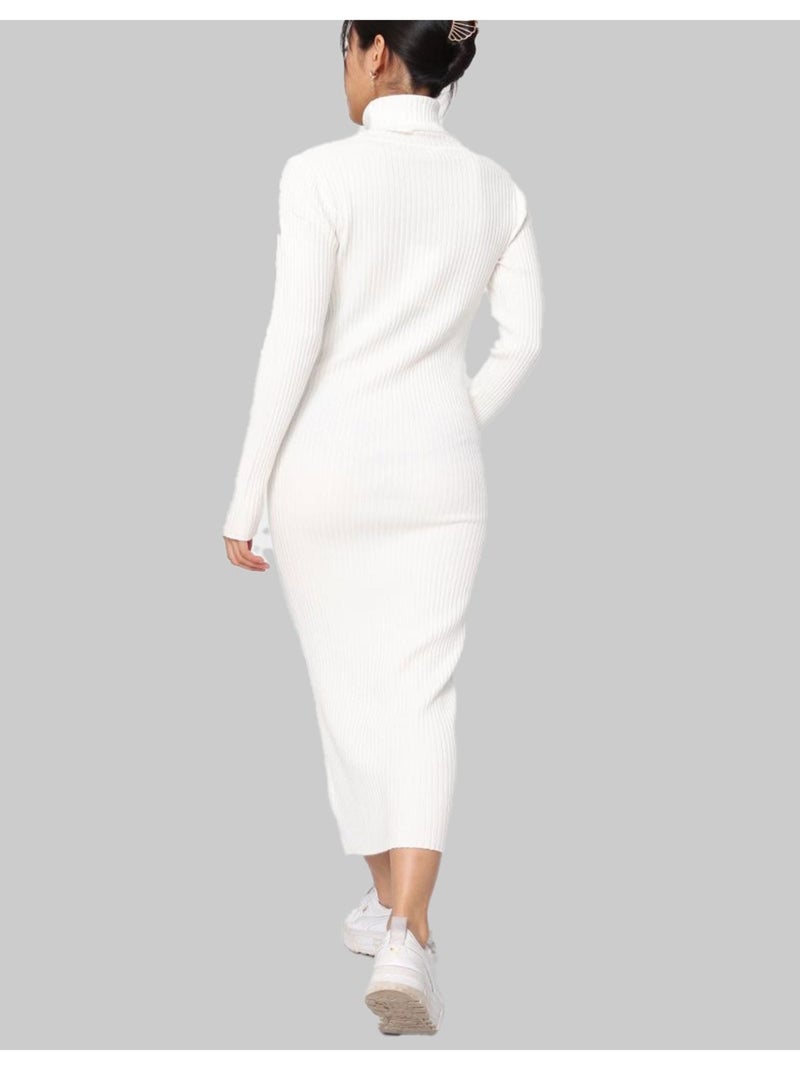 Robe Col Roulé Kebello Blanc - Kiabi