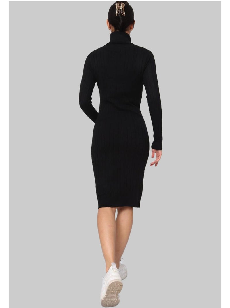 Robe Col Roulé Kebello Noir Noir - Kiabi