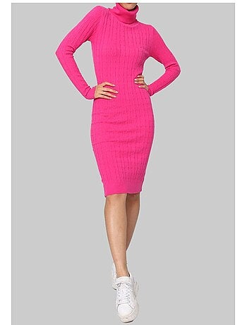 Robe Col Roulé Kebello