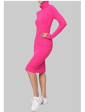 Robe Col Roulé Kebello