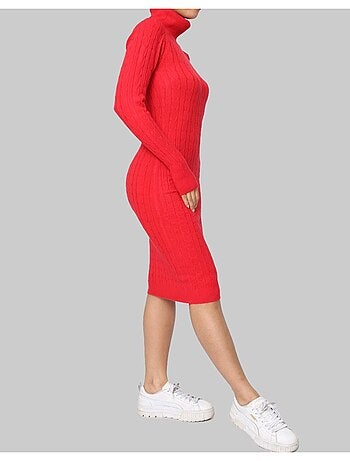 Robe Col Roulé Kebello