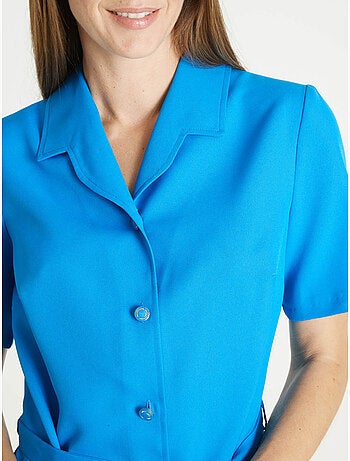Robe col tailleur manches courtes