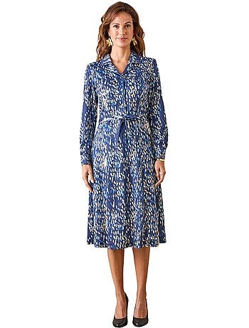 Robe col tailleur manches longues - DAXON