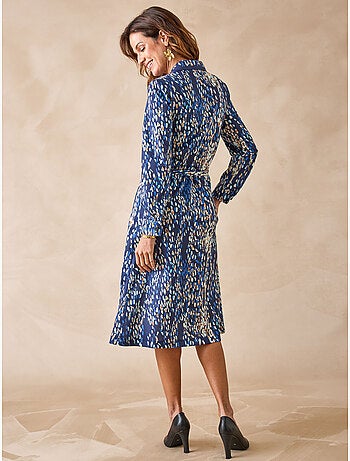 Robe col tailleur manches longues - DAXON