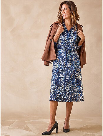 Robe col tailleur manches longues - DAXON