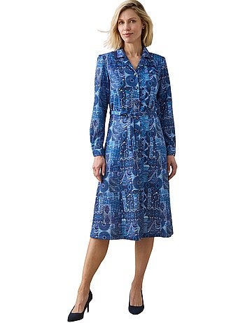 Robe col tailleur manches longues - DAXON