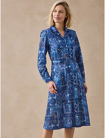 Robe col tailleur manches longues - DAXON
