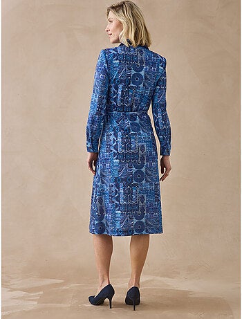 Robe col tailleur manches longues - DAXON