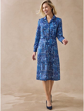 Robe col tailleur manches longues - DAXON