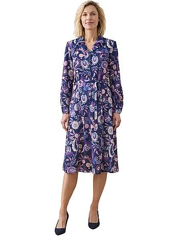 Robe col tailleur manches longues - DAXON