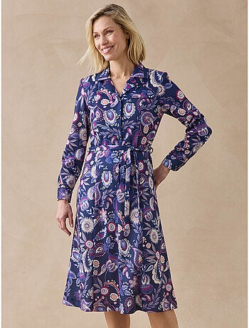 Robe col tailleur manches longues - DAXON