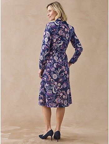 Robe col tailleur manches longues - DAXON