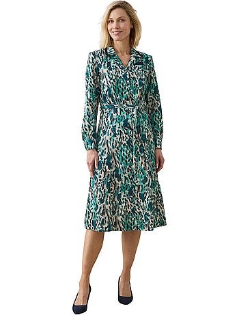 Robe col tailleur manches longues - DAXON
