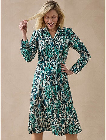 Robe col tailleur manches longues - DAXON