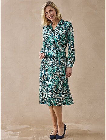 Robe col tailleur manches longues - DAXON