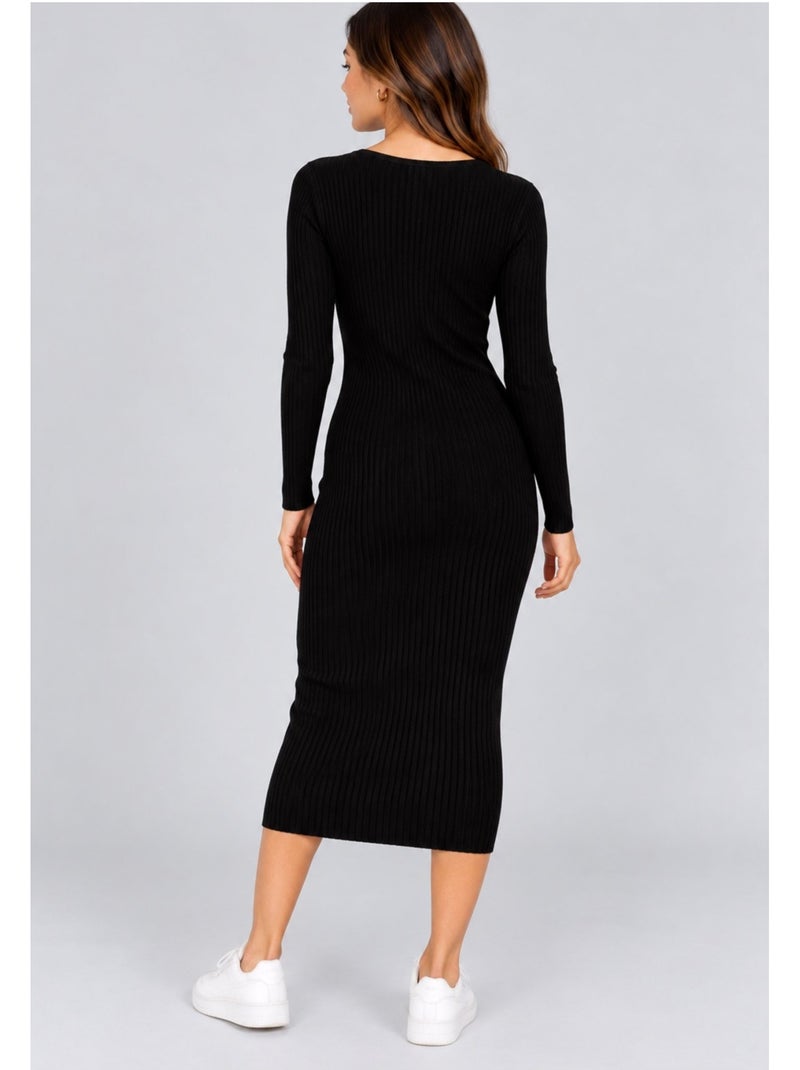 Robe col v kebello Noir Noir - Kiabi