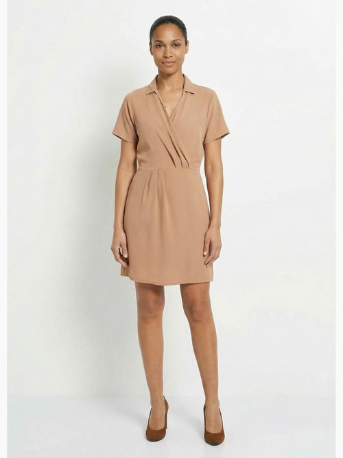 Robe col V manches courtes, Essentiel - Afibel - Kiabi