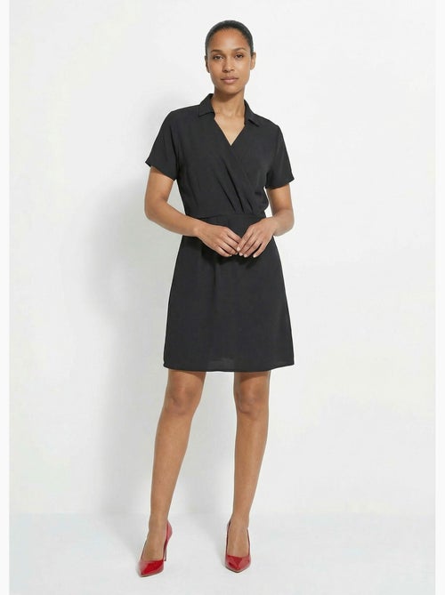 Robe col V manches courtes, Essentiel - Afibel - Kiabi