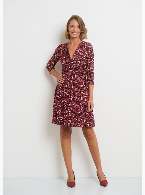 Robe col V taille drapée imprimé fleuri - AFIBEL - Kiabi Robe col V taille drapée imprimé fleuri - AFIBEL - Kiabi