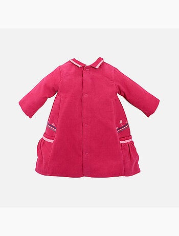 ROBE + COLLANT BEBE FUCHSIA FOLKLORE BABY