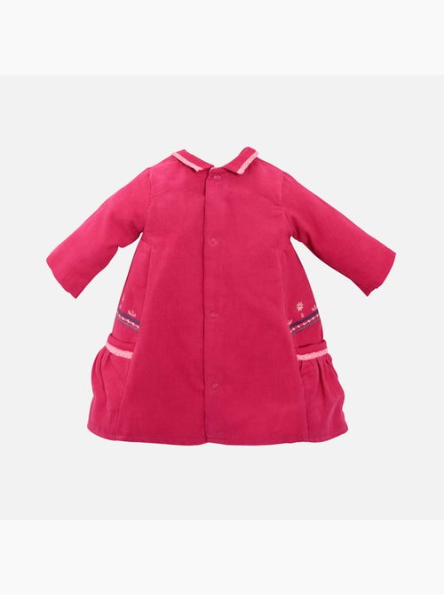 ROBE + COLLANT BEBE FUCHSIA FOLKLORE BABY - Kiabi