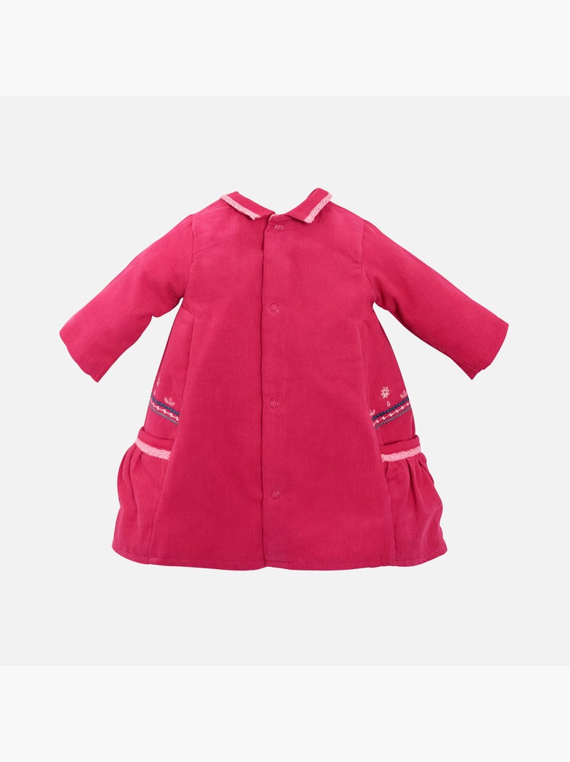 ROBE + COLLANT BEBE FUCHSIA FOLKLORE BABY Rose - Kiabi