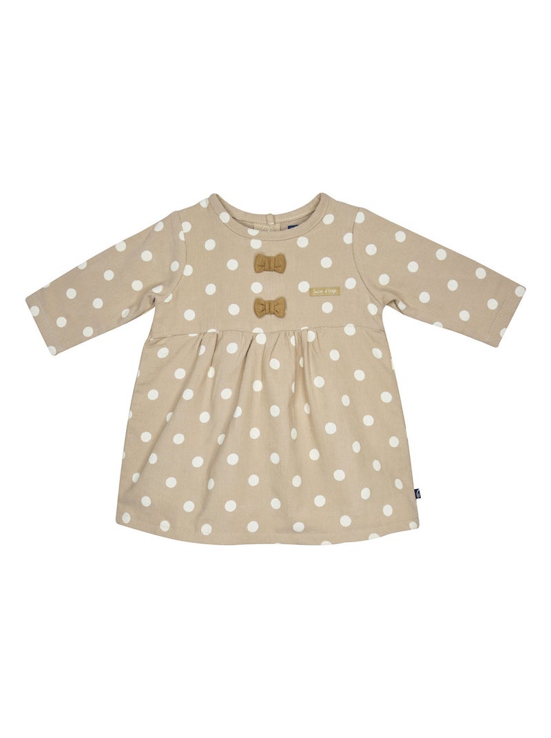 ROBE COLLANT ILONA VELOURS COTELE NAISSANCE Beige - Kiabi