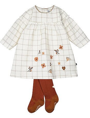 Robe collant soleina tisse teint manches longues