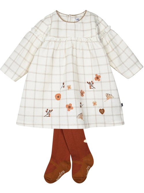 Robe collant soleina tisse teint manches longues - Kiabi Robe collant soleina tisse teint manches longues - Kiabi