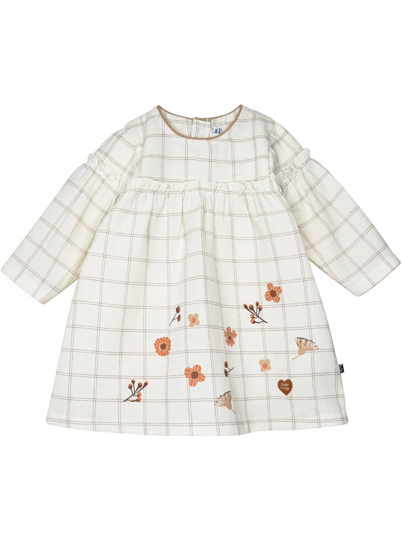 Robe collant soleina tisse teint manches longues Beige - Kiabi