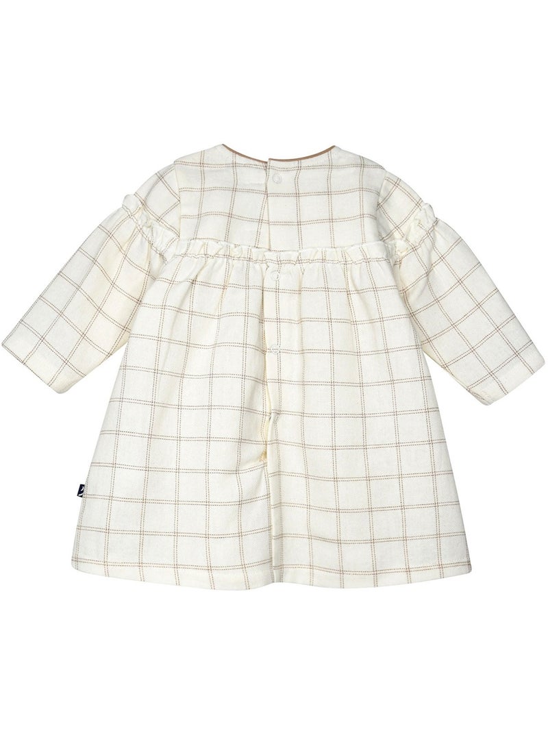 Robe collant soleina tisse teint manches longues Beige - Kiabi