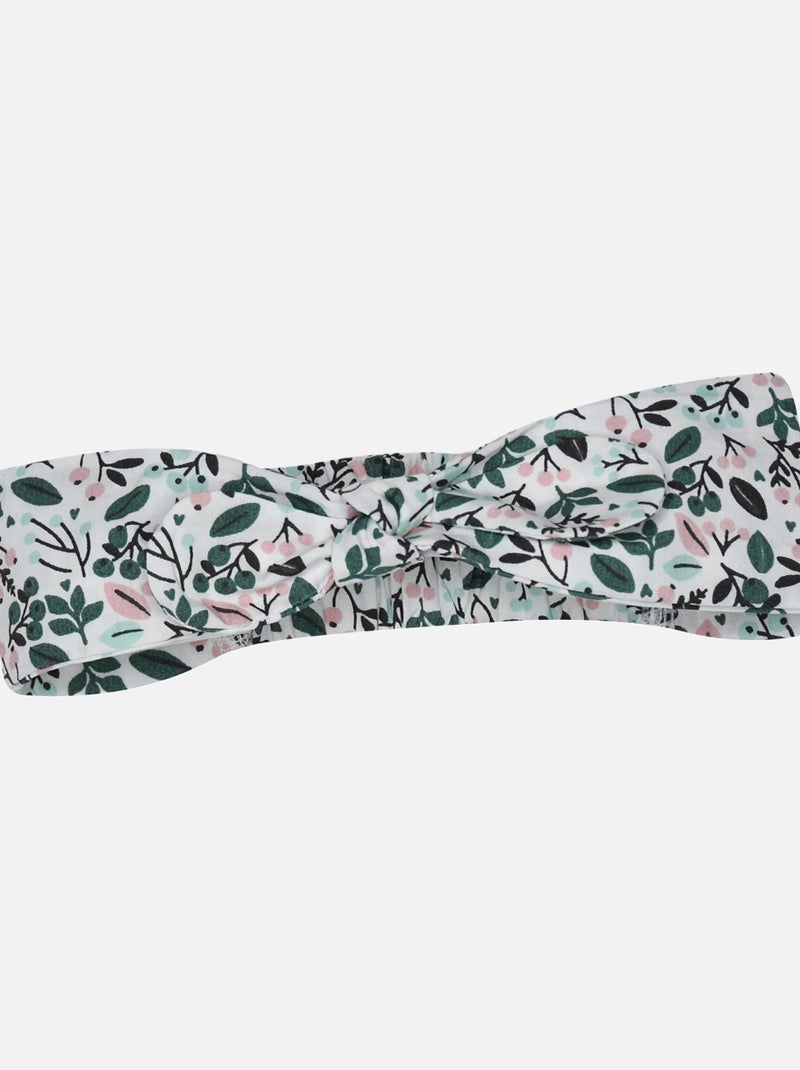 ROBE + COLLANTS + BANDEAU FLORETTE Blanc - Kiabi