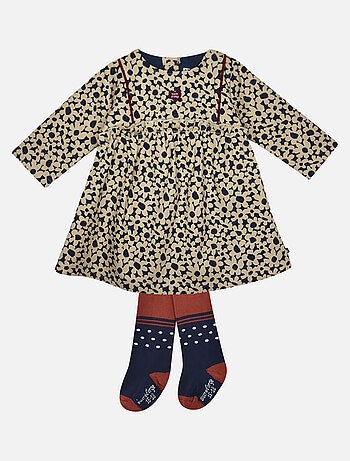 ROBE + COLLANTS FLEUR
