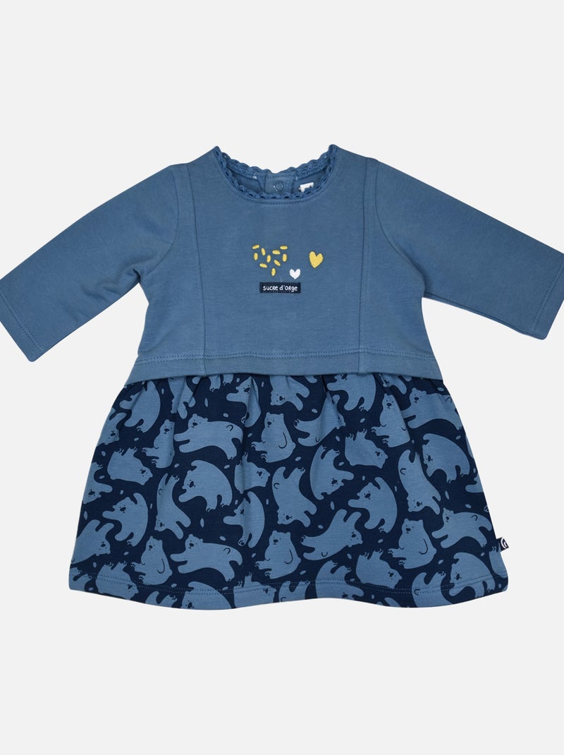 ROBE COLLANTS MARINE MAILLE NAISSANCE Bleu - Kiabi