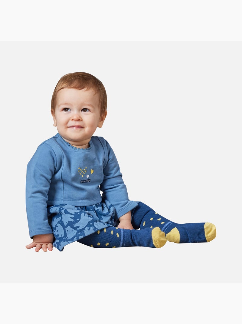 ROBE COLLANTS MARINE MAILLE NAISSANCE Bleu - Kiabi