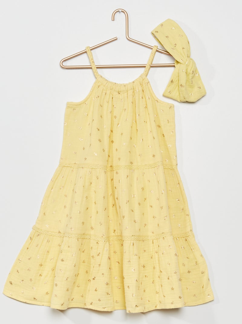Robe colorée Jaune - Kiabi