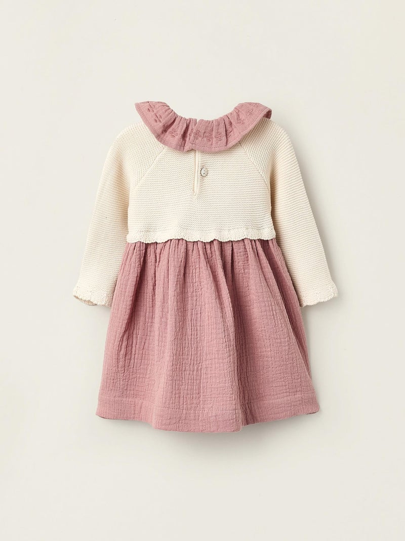 Robe combinée à manches longues pour nouveau-né manches longues FIELD DAYS Rose clair - Kiabi