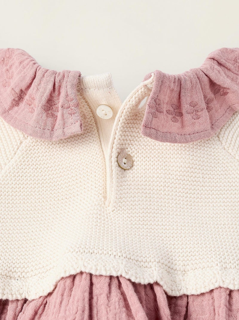 Robe combinée à manches longues pour nouveau-né manches longues FIELD DAYS Rose clair - Kiabi