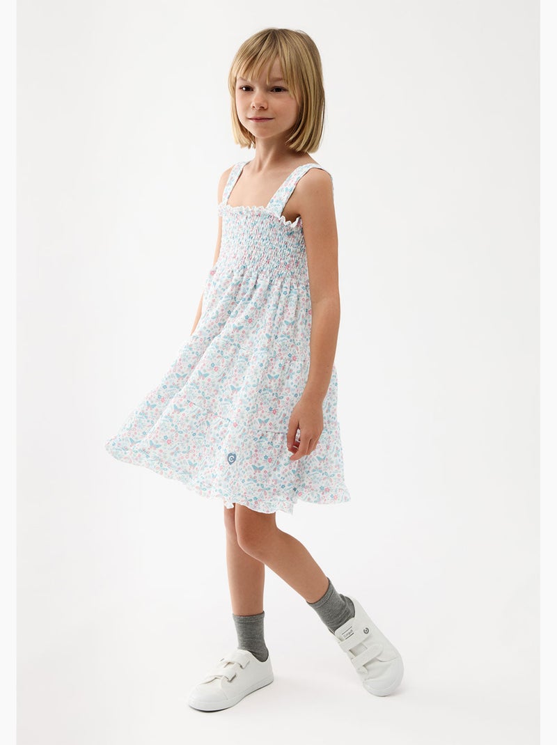 Robe conguitos estampado mariposa Blanc - Kiabi