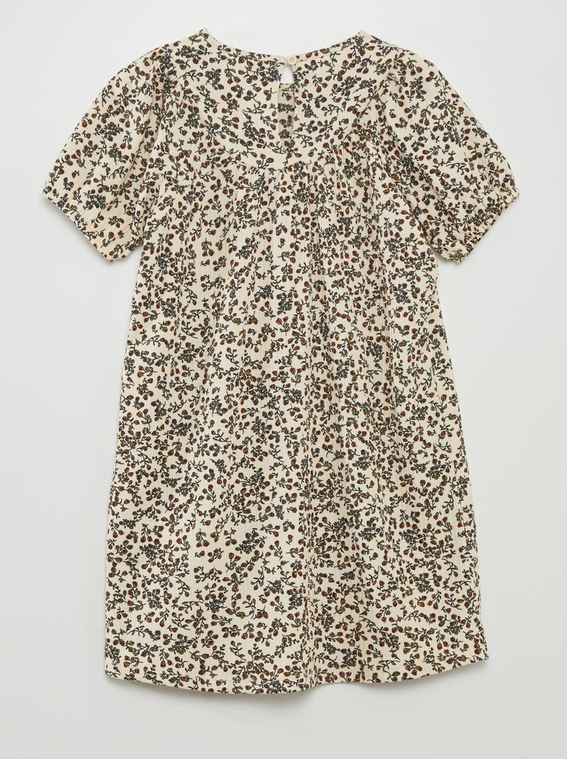 Robe corolle Blanc - Kiabi
