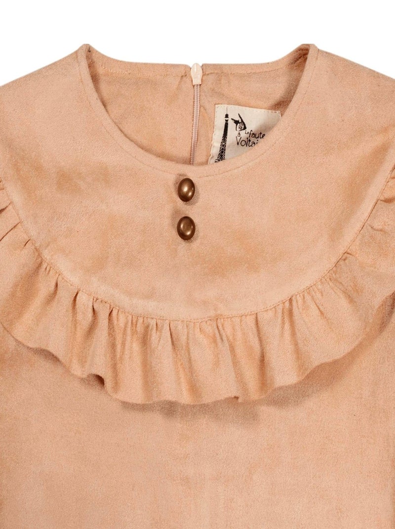 Robe Costume Indien  en Suédine   SQUAW - La Faute à Voltaire Beige - Kiabi