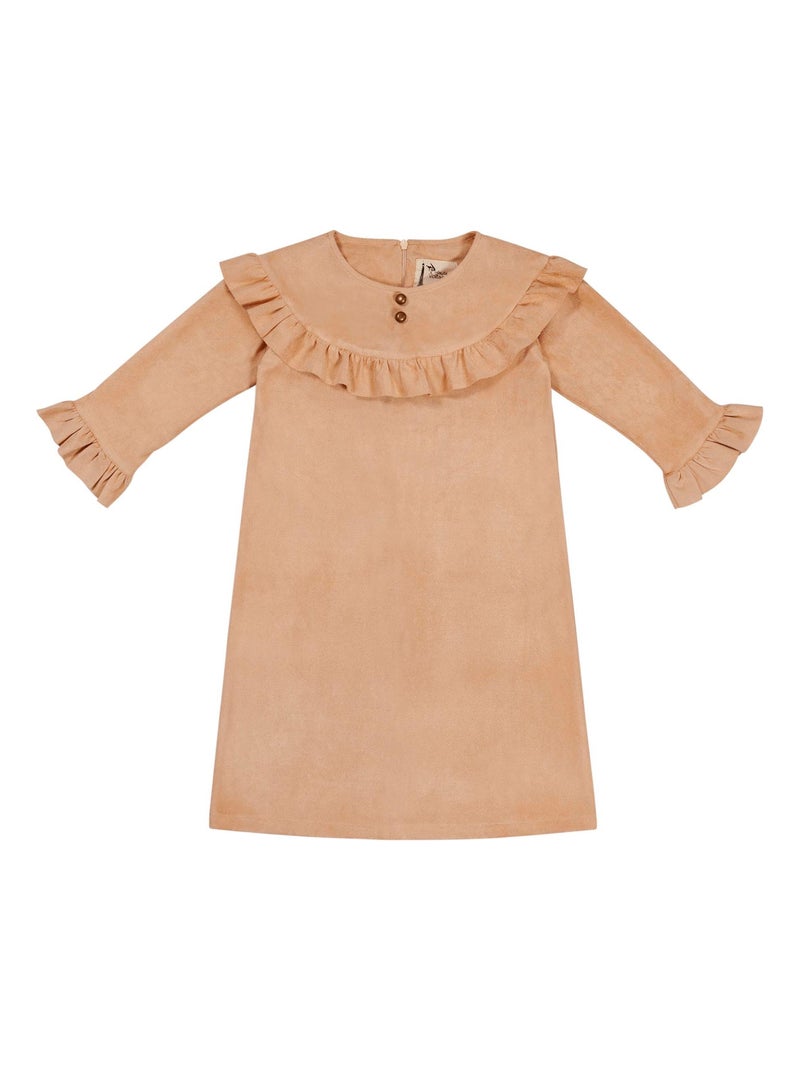 Robe Costume Indien   Suédine   SQUAW - La Faute à Voltaire Beige - Kiabi