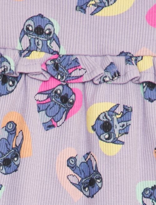 Robe côtelé 'Disney' à fines bretelles 'Stitch' - Kiabi