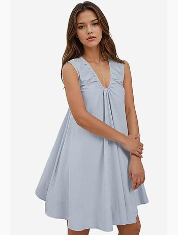 Robe coupe a à mini col en u hiccup