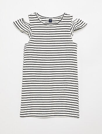 Robe coupe mi-cuisse avec ouvertures aux épaules
