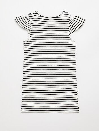Robe coupe mi-cuisse avec ouvertures aux épaules