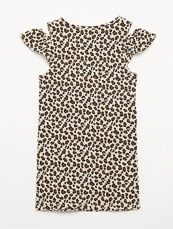 Robe coupe mi-cuisse avec ouvertures aux épaules