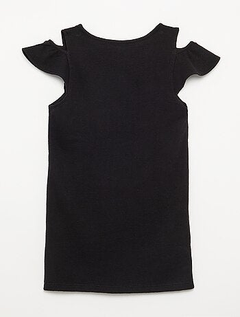 Robe coupe mi-cuisse avec ouvertures aux épaules